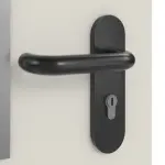 Detailansicht der Oberfläche von Innentür-Set 2-flg. Stahl mit Feuerschutzfunktion H16-2 OD mit Rechteckverglasung Ausschnitt 2 im Gehflügel inkl. Eckzarge - Hörmann