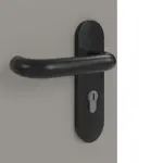 Detailansicht der Oberfläche von GARANT Brandschutztür T30 U12115SD Platingrau GHK08