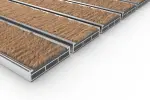 Schräge Detailansicht von Aluprofilmatte ROYAL Rips T11PP kokos - Entrada