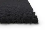 Schräge Detailansicht von Kokosmatte schwarz 007 200 cm - Entrada