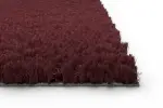 Schräge Detailansicht von Kokosmatte bordeaux 060 80 cm - Entrada
