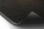 Detailbild mit gerollter Ecke von Fußmatte KLASSIK Nylonfaser 648 schwarz meliert - Entrada