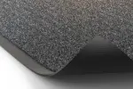 Detailbild mit Ansicht von Ober- und Untermaterial von Fußmatte Work 740 grau - Entrada