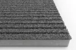 Schräge Detailansicht von Rauhaarripsmatte Easy 23 grau - Entrada