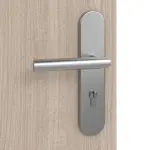 Detailansicht der Oberfläche von Eiche grau Basic Durat Wohnungseingangstür - Huga