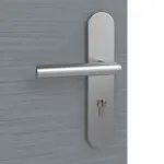 Detailansicht der Oberfläche von Strukturiert Hygge Grau Basic Wohnungseingangstür - Huga