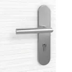 Detailansicht der Oberfläche von Strukturiert Weiß Basic Wohnungseingangstür - Huga