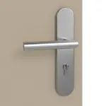 Detailansicht der Oberfläche von Ultramatt Taupe Basic Wohnungseingangstür - Huga