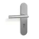 Detailansicht der Oberfläche von Ultramatt Weiß Basic Wohnungseingangstür - Huga