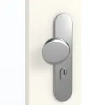 Detailansicht der Oberfläche von GARANT Wohnungseingangstür 0105-60 Pearl White CePaL mit Lichtausschnitt LA-DIN