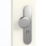 Detailansicht der Oberfläche von GARANT Wohnungseingangstür 9417-60 Snow White CePaL mit Lichtausschnitt LA-DIN