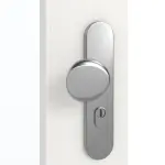 Detailansicht der Oberfläche von GARANT Wohnungseingangstür Authentic Bianco GCK08 mit Lichtausschnitt LA-DIN