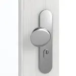 Detailansicht der Oberfläche von GARANT Wohnungseingangstür Authentic Grigio GCK08 mit Lichtausschnitt LA-DIN