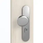 Detailansicht der Oberfläche von GARANT Wohnungseingangstür Authentic Perl CePaL mit Lichtausschnitt LA-DIN