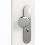 Detailansicht der Oberfläche von GARANT Wohnungseingangstür Quer Authentic Bianco GCK08 mit Lichtausschnitt LA-DIN