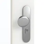 Detailansicht der Oberfläche von GARANT Wohnungseingangstür D354-60 Designer White Resopal mit Lichtausschnitt LA-DIN