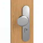 Detailansicht der Oberfläche von GARANT Wohnungseingangstür Eiche Premium CePaL mit Lichtausschnitt LA-DIN