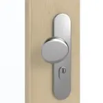 Detailansicht der Oberfläche von GARANT Wohnungseingangstür Natura Ahorn CePaL mit Lichtausschnitt LA-DIN