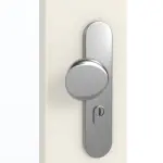 Detailansicht der Oberfläche von GARANT Wohnungseingangstür Weißlack 9010 GHK08 mit Lichtausschnitt LA-DIN