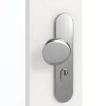 Detailansicht der Oberfläche von GARANT Wohnungseingangstür Weißlack 9016 CePaL mit Lichtausschnitt LA-DIN