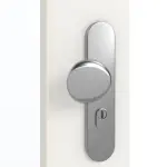 Detailansicht der Oberfläche von GARANT Wohnungseingangstür Weißlack 9016 GHK08 mit Lichtausschnitt LA-DIN