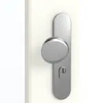 Detailansicht der Oberfläche von GARANT Wohnungseingangstür U11026SD Kristallweiß GHK08 mit Lichtausschnitt LA-DIN