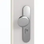 Detailansicht der Oberfläche von GARANT Wohnungseingangstür U12188SD Lichtgrau GHK08 mit Lichtausschnitt LA-DIN