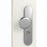 Detailansicht der Oberfläche von GARANT Wohnungseingangstür Weiß Struktur Premium CePaL mit Lichtausschnitt LA-DIN