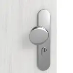 Detailansicht der Oberfläche von GARANT Wohnungseingangstür Authentic Grigio GCK08 mit Lichtausschnitt LA-10