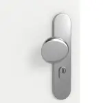 Detailansicht der Oberfläche von GARANT Wohnungseingangstür D354-60 Designer White Resopal mit Lichtausschnitt LA-10