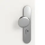 Detailansicht der Oberfläche von GARANT Wohnungseingangstür Weißlack 9016 GHK08 mit Lichtausschnitt LA-10