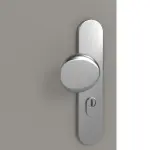 Detailansicht der Oberfläche von GARANT Wohnungseingangstür U12115SD Platingrau GHK08 mit Lichtausschnitt LA-10