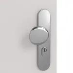 Detailansicht der Oberfläche von GARANT Wohnungseingangstür U12188SD Lichtgrau GHK08 mit Lichtausschnitt LA-10