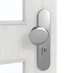 Detailansicht der Oberfläche von GARANT Wohnungseingangstür Authentic Grigio CePaL mit Lichtausschnitt LA-11