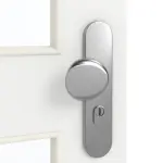 Detailansicht der Oberfläche von GARANT Wohnungseingangstür D354-60 Designer White Resopal mit Lichtausschnitt LA-11