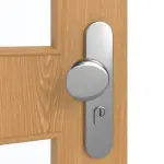 Detailansicht der Oberfläche von GARANT Wohnungseingangstür Eiche Premium GCK08 mit Lichtausschnitt LA-11