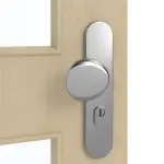 Detailansicht der Oberfläche von GARANT Wohnungseingangstür Natura Ahorn CePaL mit Lichtausschnitt LA-11