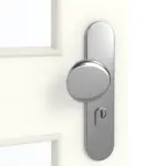 Detailansicht der Oberfläche von GARANT Wohnungseingangstür W1000ST3 Premium Weiß GHK08 mit Lichtausschnitt LA-11