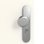 Detailansicht der Oberfläche von GARANT Wohnungseingangstür 0105-60 Pearl White CePaL mit Lichtausschnitt LA-12