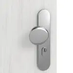 Detailansicht der Oberfläche von GARANT Wohnungseingangstür Authentic Grigio GCK08 mit Lichtausschnitt LA-12