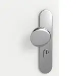 Detailansicht der Oberfläche von GARANT Wohnungseingangstür D354-60 Designer White Resopal mit Lichtausschnitt LA-12