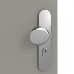 Detailansicht der Oberfläche von GARANT Wohnungseingangstür U12115SD Platingrau GHK08 mit Lichtausschnitt LA-12