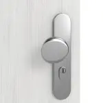 Detailansicht der Oberfläche von GARANT Wohnungseingangstür Authentic Grigio CePaL mit Lichtausschnitt LA-13