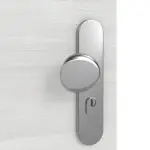 Detailansicht der Oberfläche von GARANT Wohnungseingangstür Quer Authentic Grigio GCK08 mit Lichtausschnitt LA-13