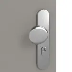 Detailansicht der Oberfläche von GARANT Wohnungseingangstür U12115SD Platingrau GHK08 mit Lichtausschnitt LA-13