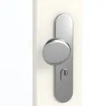 Detailansicht der Oberfläche von GARANT Wohnungseingangstür 0105-60 Pearl White CePaL mit Lichtausschnitt LA-2