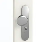 Detailansicht der Oberfläche von GARANT Wohnungseingangstür 0135-60 Rain Resopal mit Lichtausschnitt LA-2