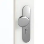 Detailansicht der Oberfläche von GARANT Wohnungseingangstür D354-60 Designer White Resopal mit Lichtausschnitt LA-2