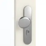 Detailansicht der Oberfläche von GARANT Wohnungseingangstür Weißlack 9010 mit Lichtausschnitt LA-2