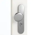 Detailansicht der Oberfläche von GARANT Wohnungseingangstür Weißlack 9016 GHK08 mit Lichtausschnitt LA-2